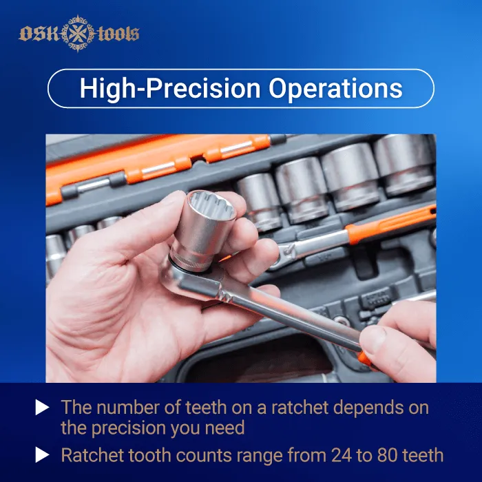 HIigh-precision operations-ratchet teeth number