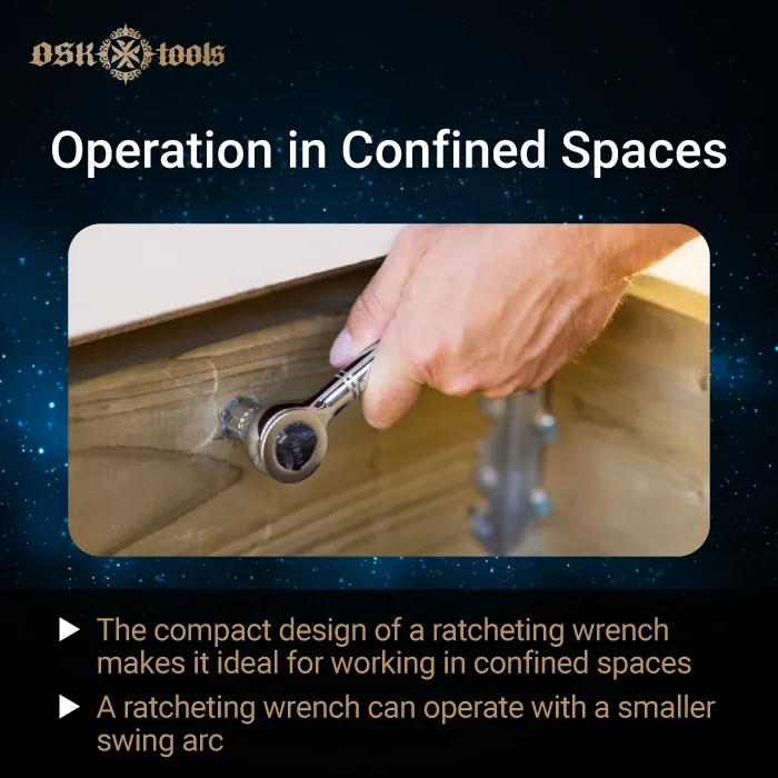 operation in confined spaces-when is ratchet wrench used