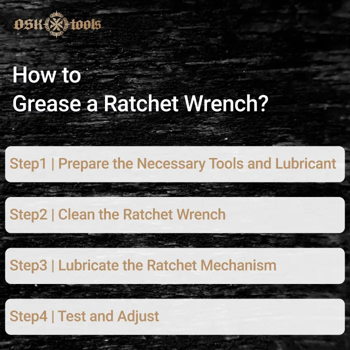 4 steps to grease a ratcheting wrench-how to grease a ratchet wrench