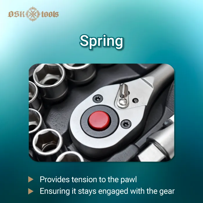 spring-inside ratcheting wrench