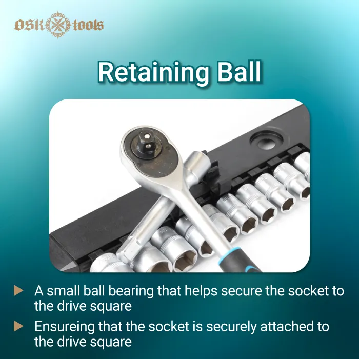 retaining ball-inside ratcheting wrench