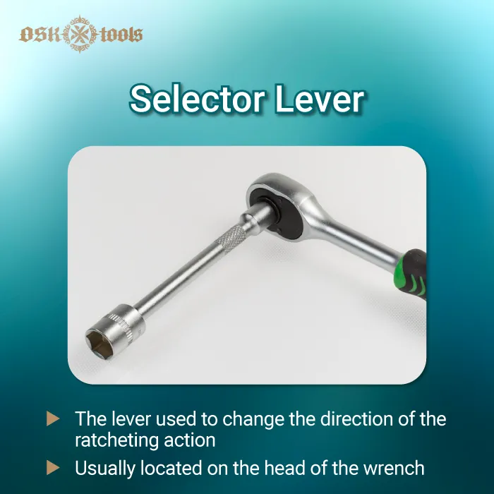 selector lever-inside ratcheting wrench