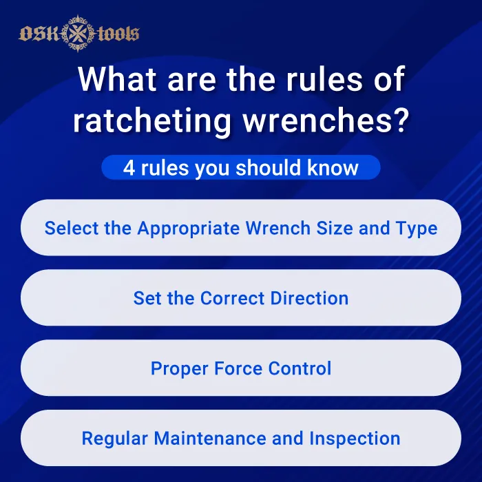 what are the 4 rules of ratcheting wrenches-rules of ratcheting wrenches