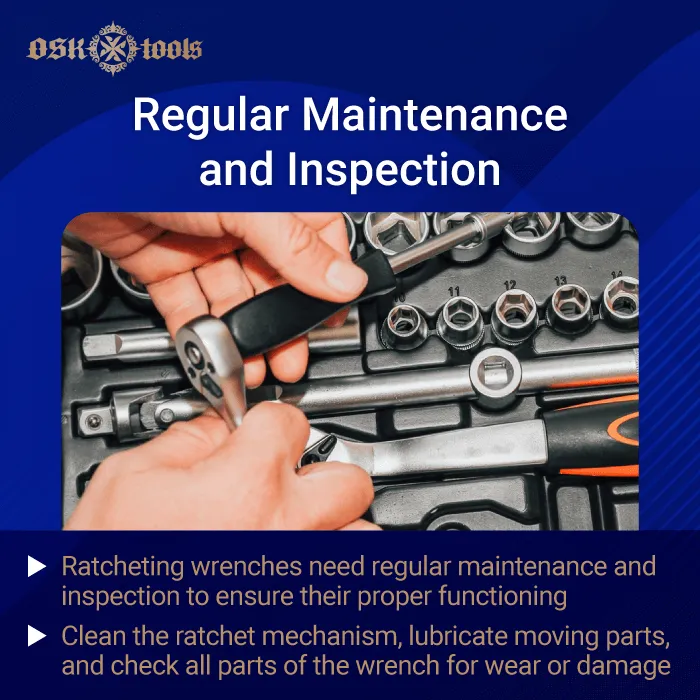 regular maintenance and inspection-rules of ratcheting wrenches