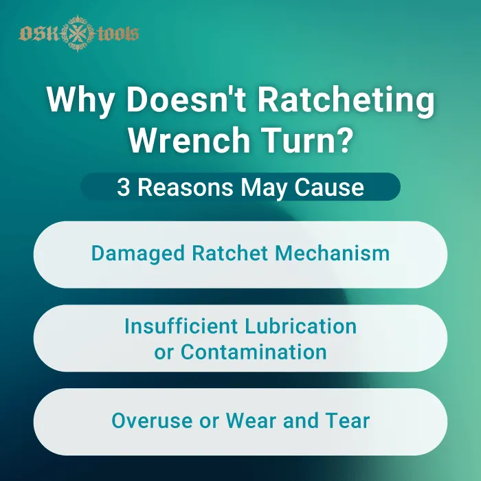 3 reasons why ratcheting wrench doesn't turn-ratcheting wrench not turning