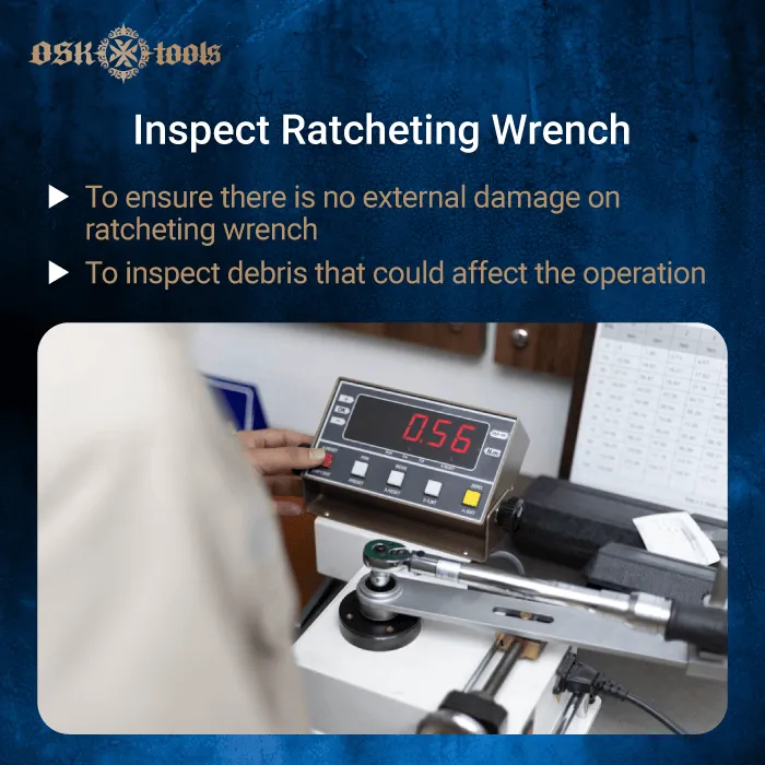 inspect ratcheting wrench-disassemble ratcheting wrench