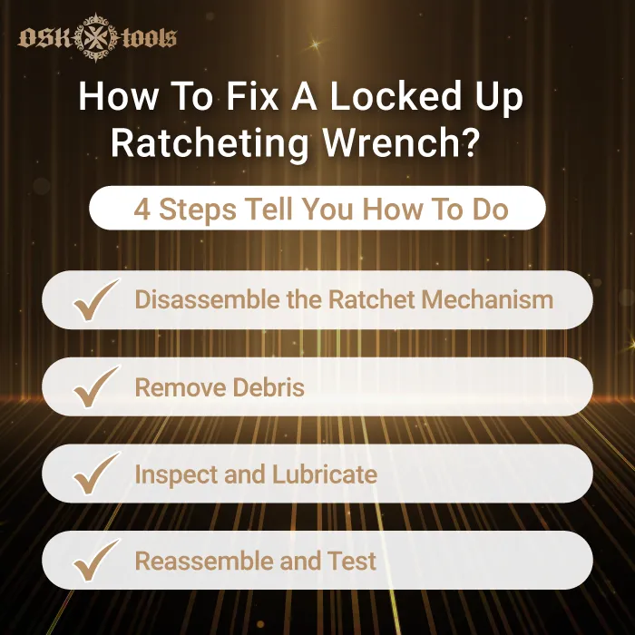 4-steps to fix a locked up ratcheting wrench-ratcheting wrench locked up