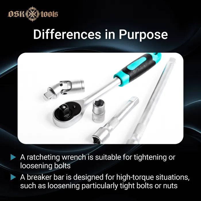 Differences in Purpose-wrench breaker bar