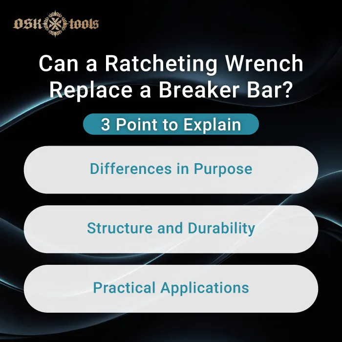 Can a ratcheting wrench replace a breaker bar-wrench breaker bar