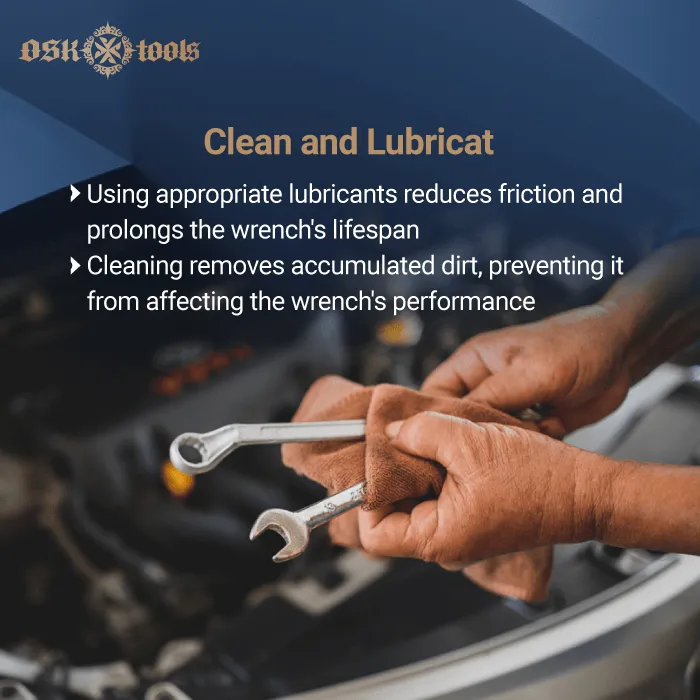 clean and lubricate-how to maintain ratcheting wrench